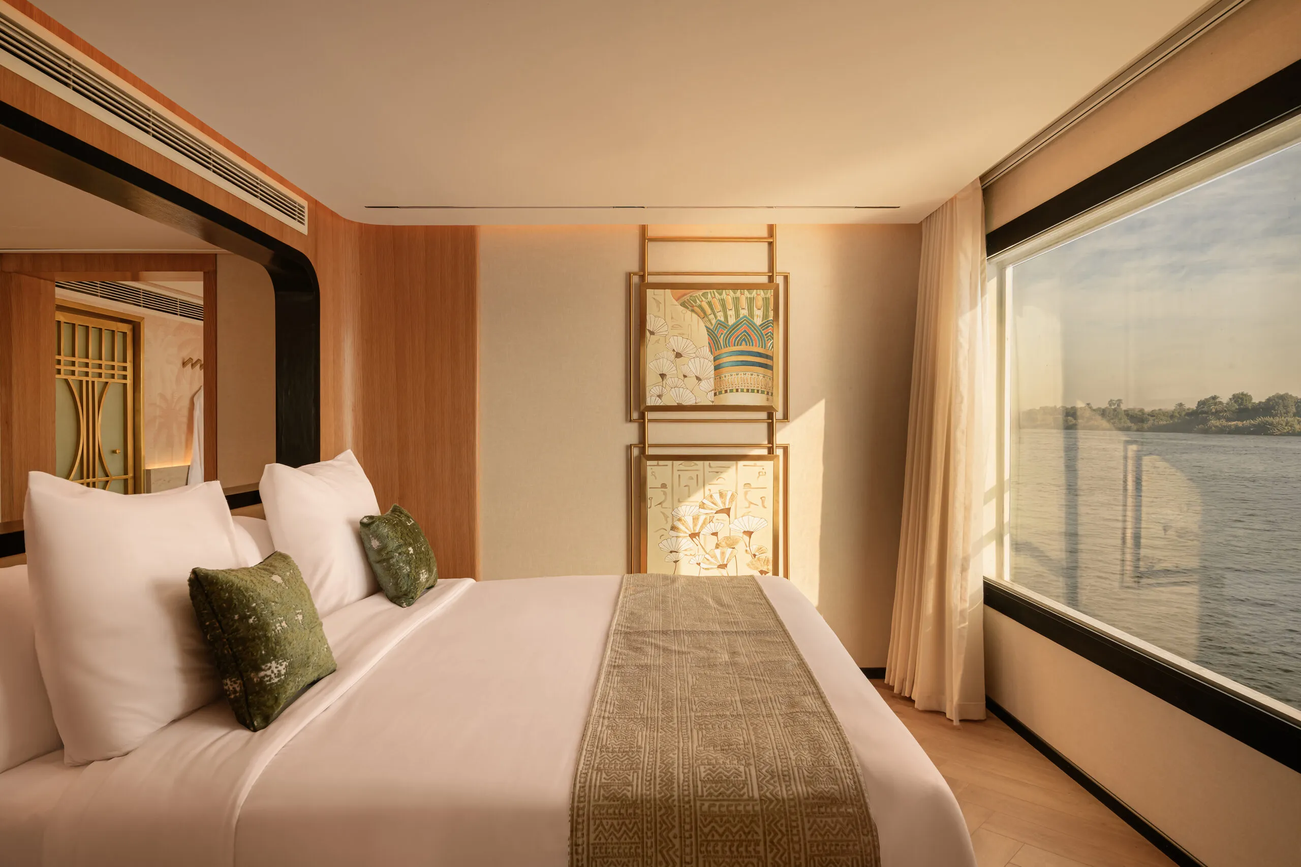 Cabin aboard the Le Fayan Suites Nile Cruise Nile cruise